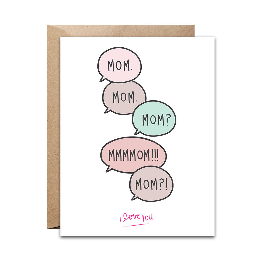 I Love You Mom Card