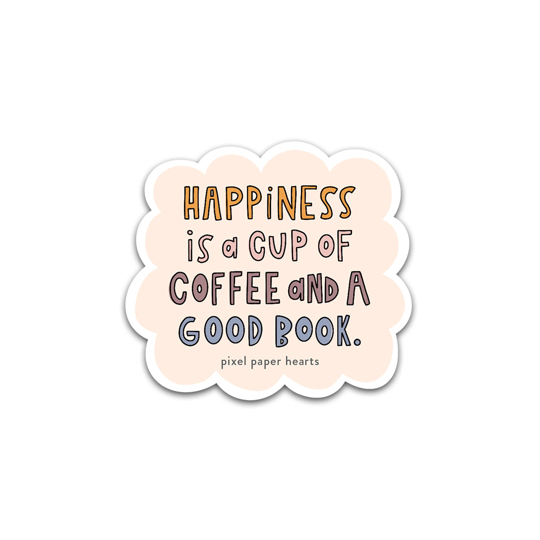 Coffee and a Good Book Sticker