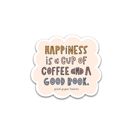 Coffee and a Good Book Sticker