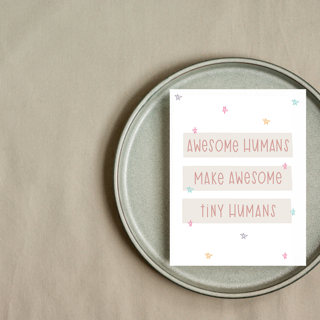 Awesome Tiny Humans Card