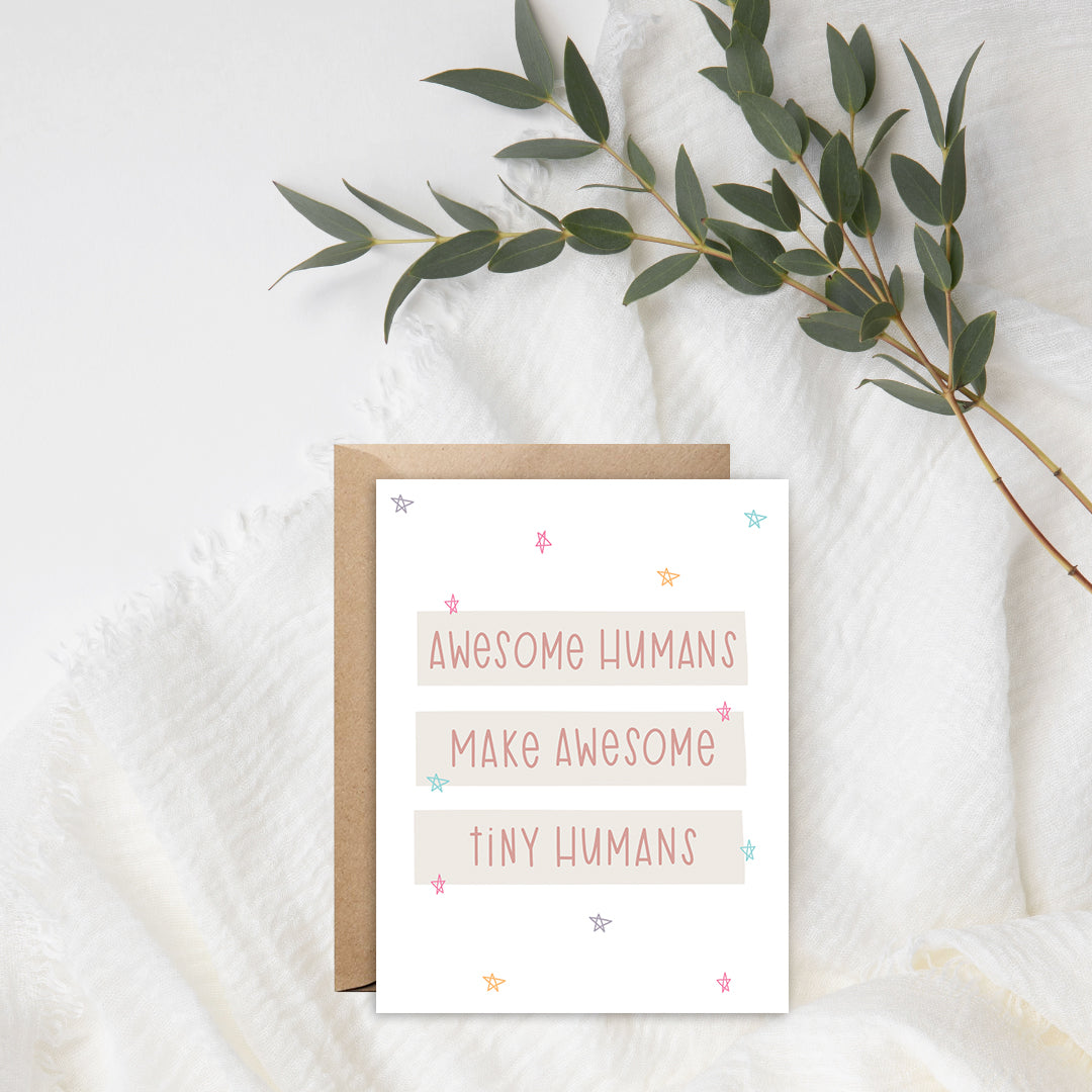 Awesome Tiny Humans Card