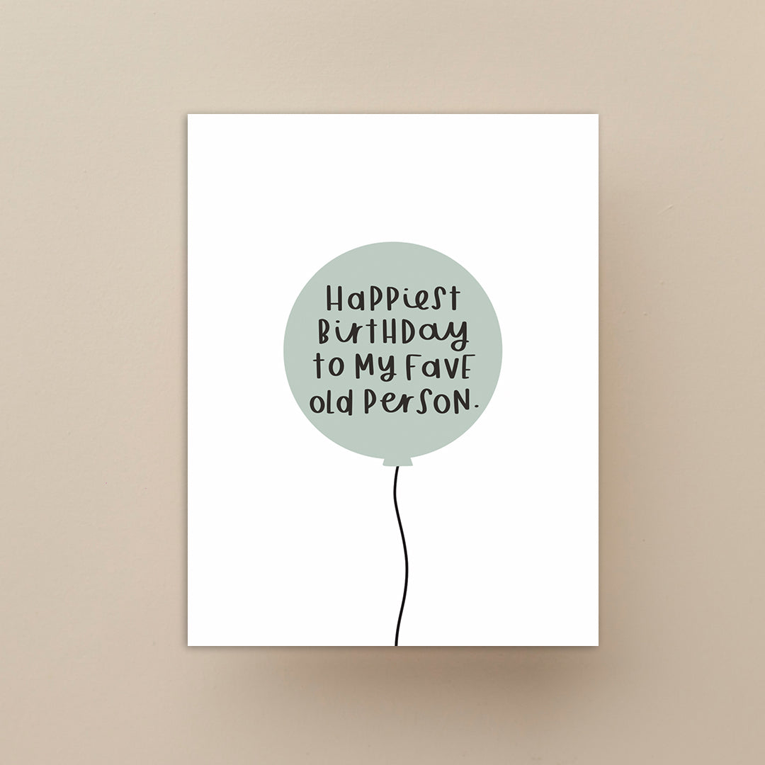 Fave Old Person Card