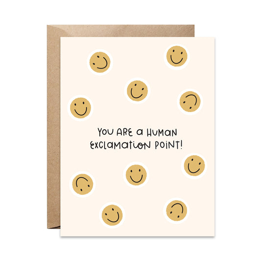 Human Exclamation Point Card