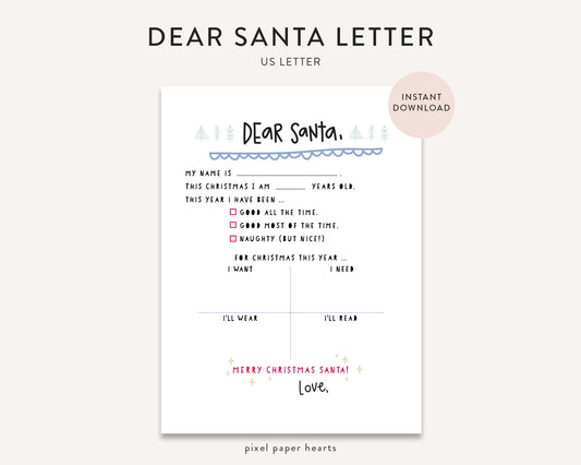 Free Printable: Santa Letter