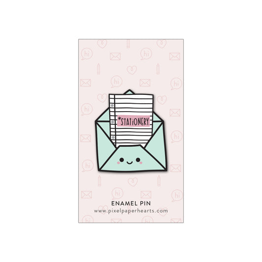 *stationery Enamel Pin