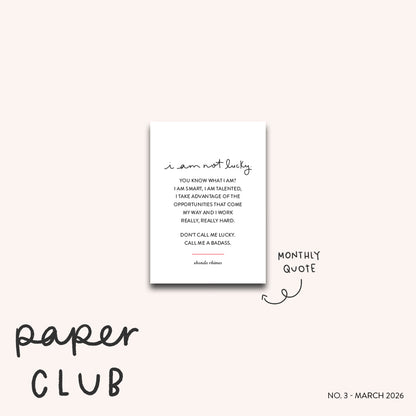Paper Club - No. 2 - March (Archive)