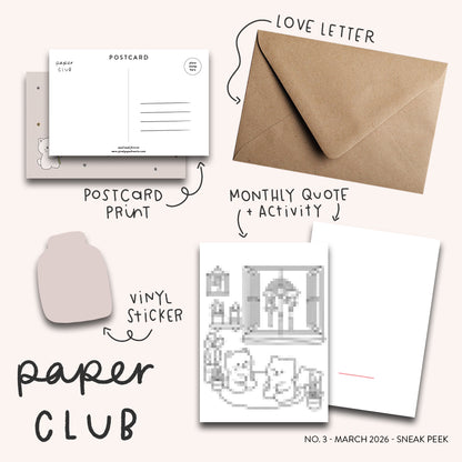 Paper Club - a monthly snail mail subscription