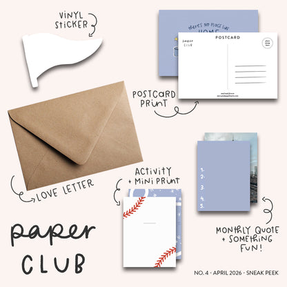 Paper Club - a monthly snail mail subscription