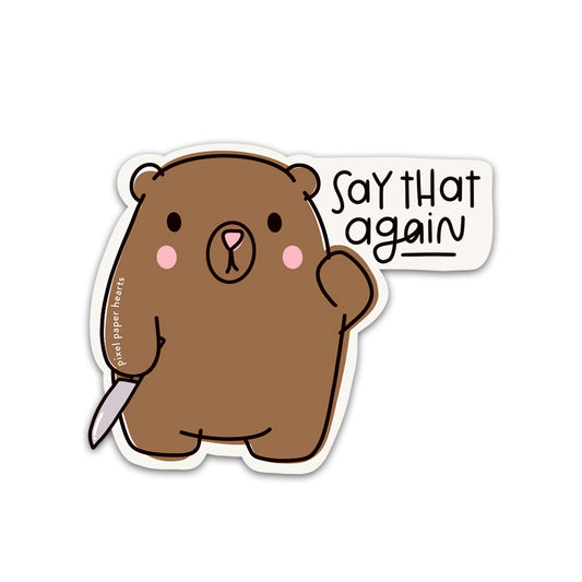 Gutsy Bear Sticker