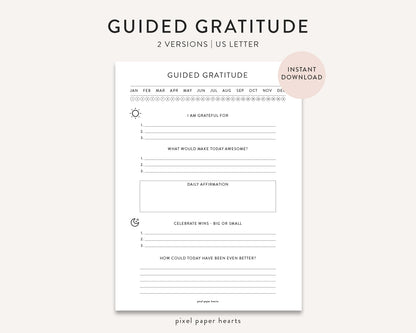 Guided Gratitude - Printable Template