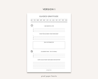 Guided Gratitude - Printable Template