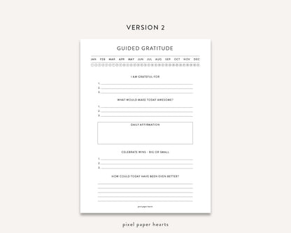 Guided Gratitude - Printable Template