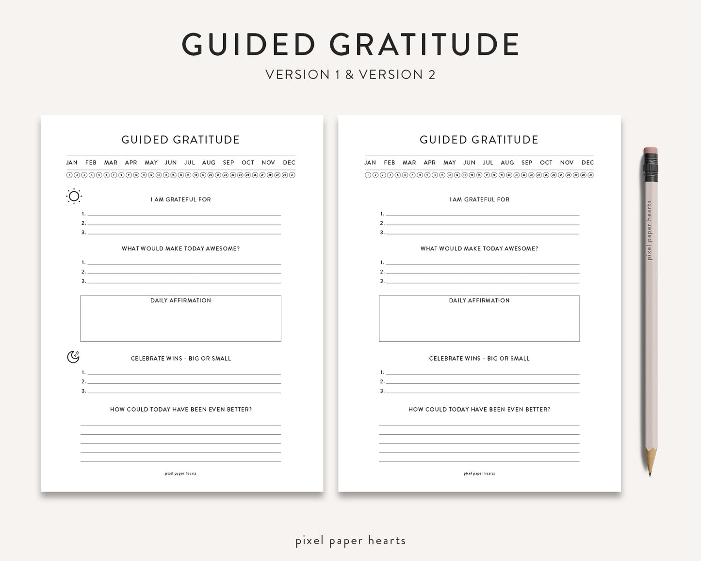 Guided Gratitude - Printable Template