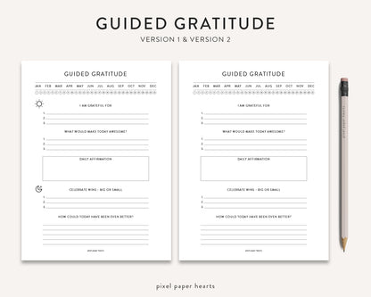 Guided Gratitude - Printable Template