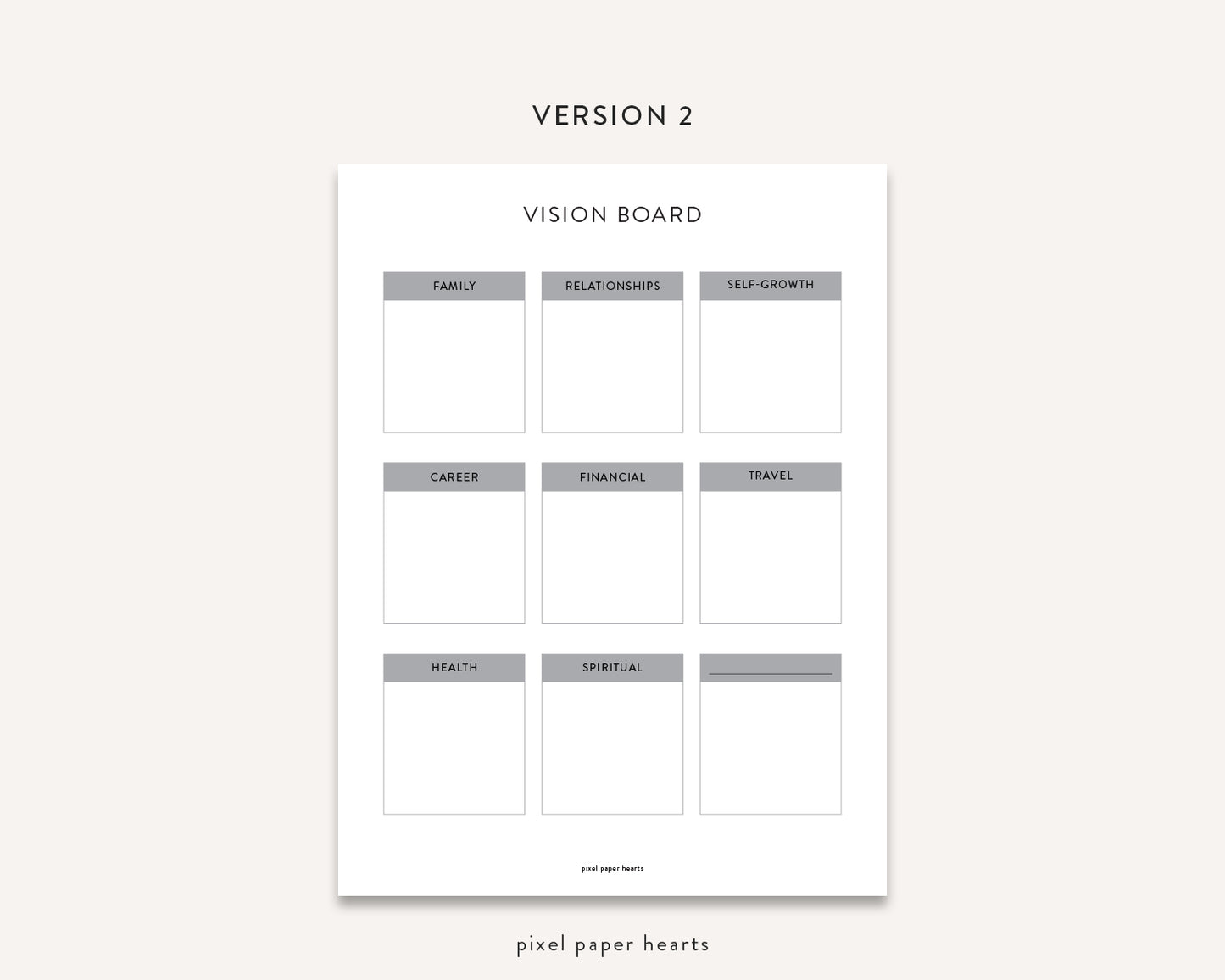 Free Printable - Vision Board