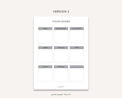 Free Printable - Vision Board