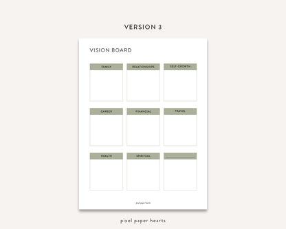 Free Printable - Vision Board