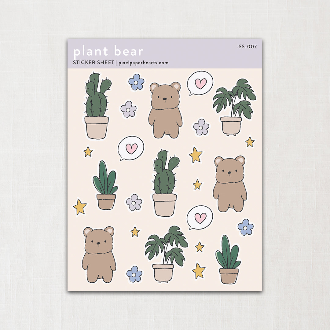 Plant Bear Sticker Sheet