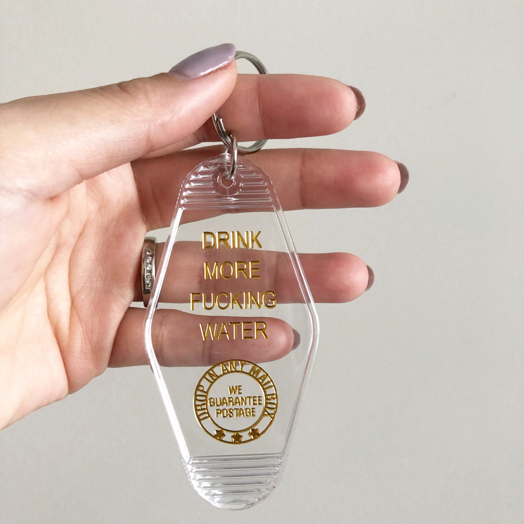 Drink More Water Key Tag