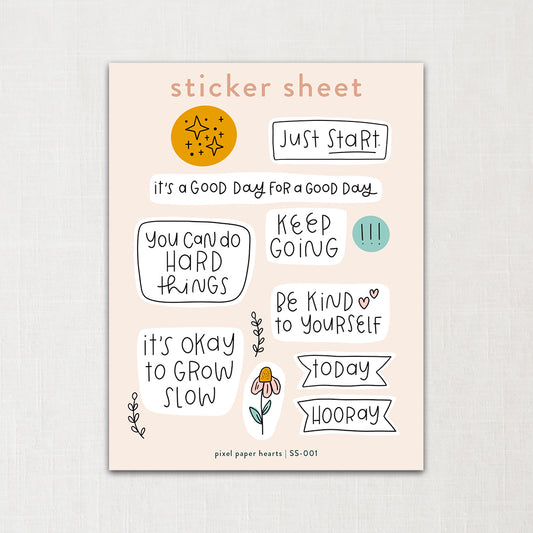 Keep Going Sticker Sheet