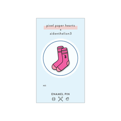 @aidenthelion3 - Pink Socks Enamel Pin
