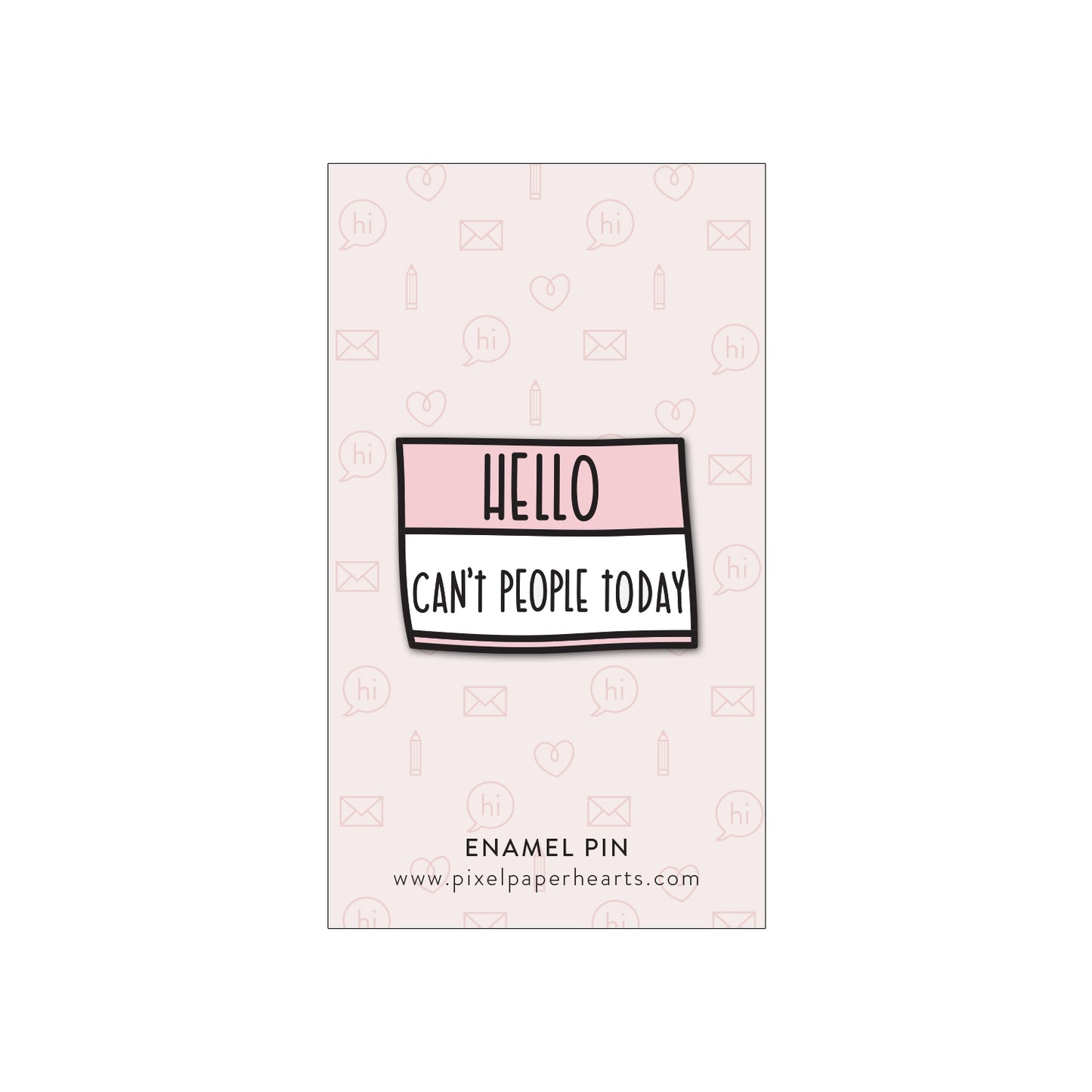 Can't People Enamel Pin