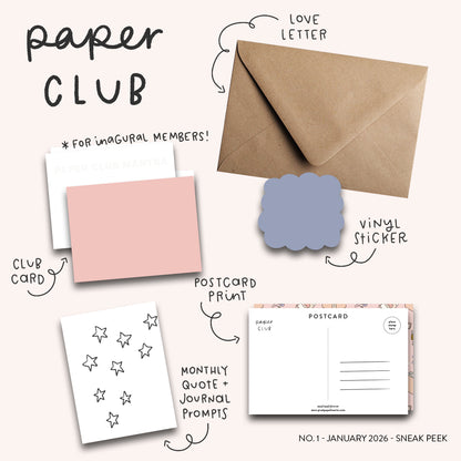 Paper Club - a monthly snail mail subscription