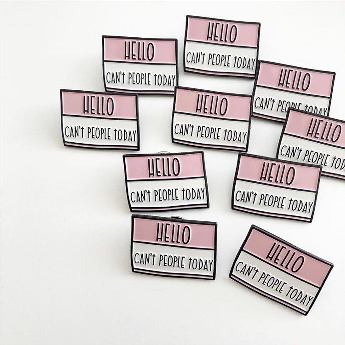 Can't People Enamel Pin